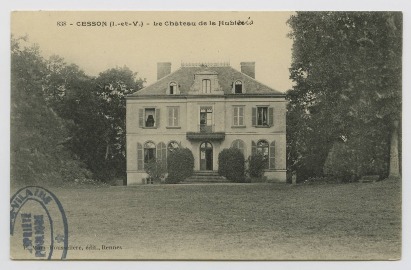 Carte postale ancienne 838 - Cesson (I.-et V.) - Le Chateau de la Hublais