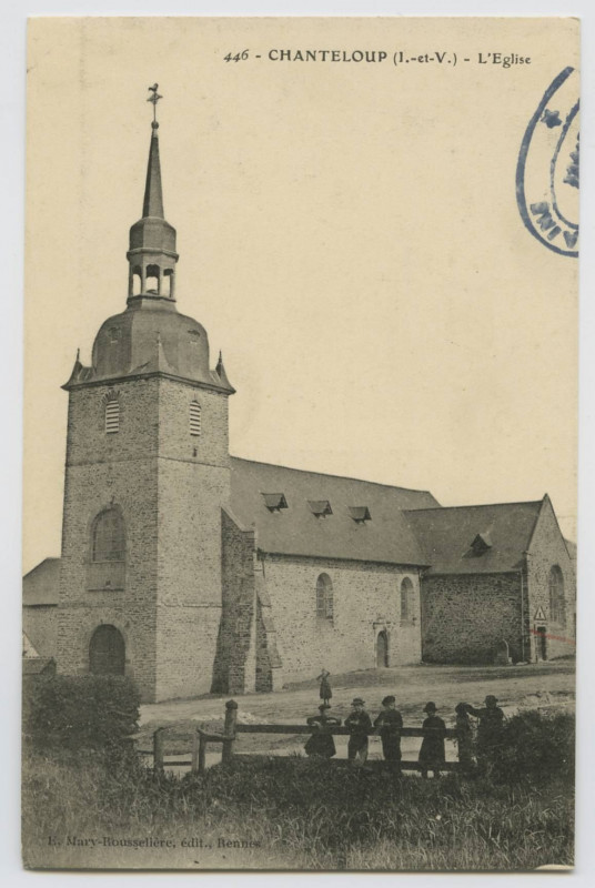 Carte postale ancienne 446 - Chanteloup (I.-et-V.) - L'Eglise.