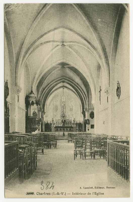 Carte postale ancienne 3730. Chartres (I.-&-V.) - Intérieur de l'Eglise.