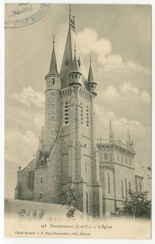 Carte postale ancienne 148. Chateaubourg (I.-et-V.) - L'Eglise.