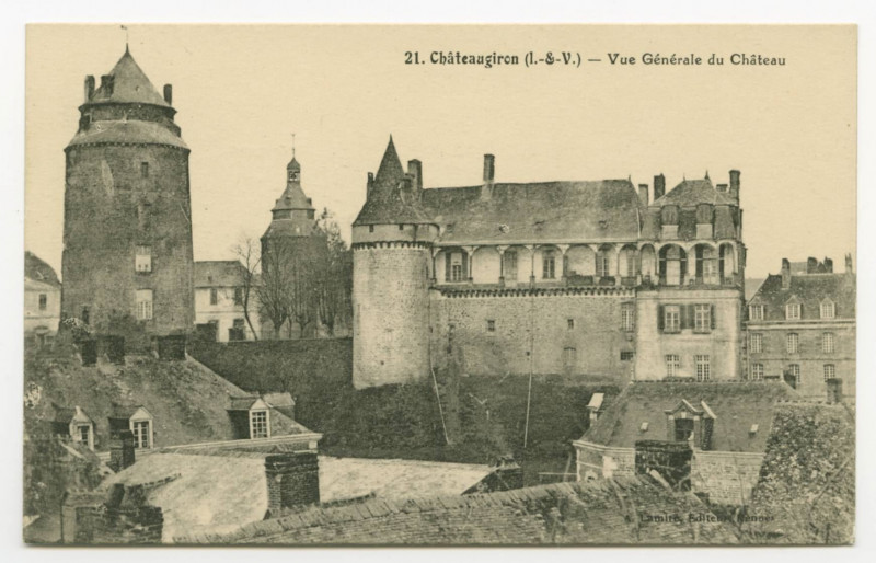 Carte postale ancienne 21. Châteaugiron (I.-et-V.) - Vue Generale du Château.