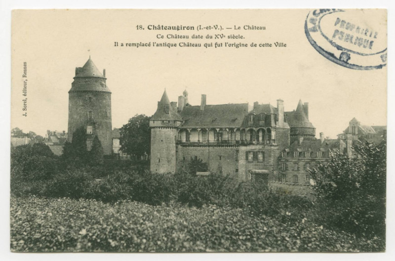 Carte postale ancienne 18. Châteaugiron (I.-et-V.) - Le Château.