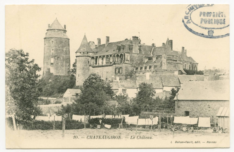 Carte postale ancienne 10. - Chateaugiron. - Le Château.