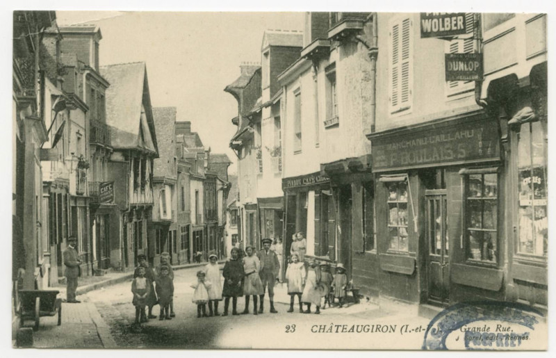 Carte postale ancienne 23 Chateaugiron (I.-et-V.). - Grande Rue