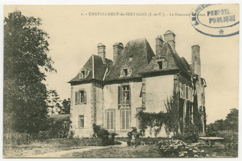 Carte postale ancienne 1. - Chateauneuf-de-Bretagne (I.-et-V.). - Le Nouveau Château.