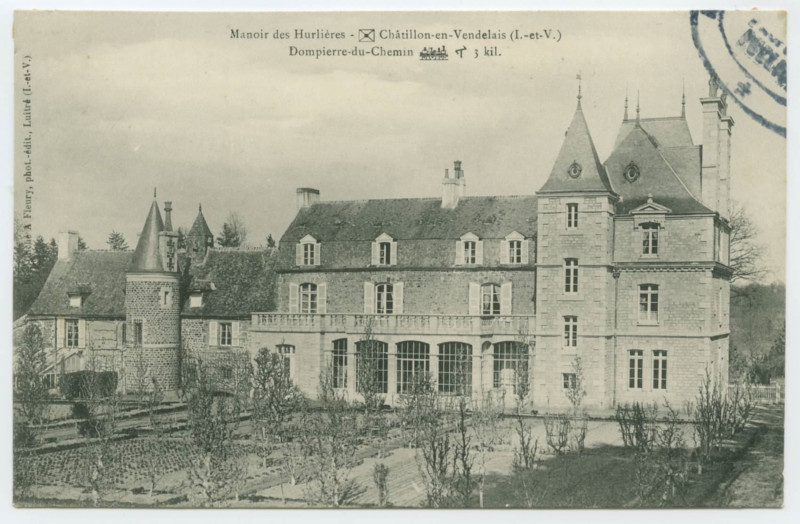 Carte postale ancienne Manoir des Hurlières - Châtillon-en-Vendelais (I.-et-V.) - Dompierre-du-Chemin.