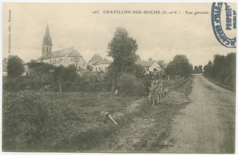 Carte postale ancienne 263 Chatillon-Sur-Seiche (Il.-et-V.) - Vue Generale.