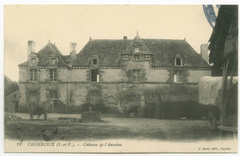 Carte postale ancienne 12 Cherrueix (I.-et-V.).- Château de l'Aumône.