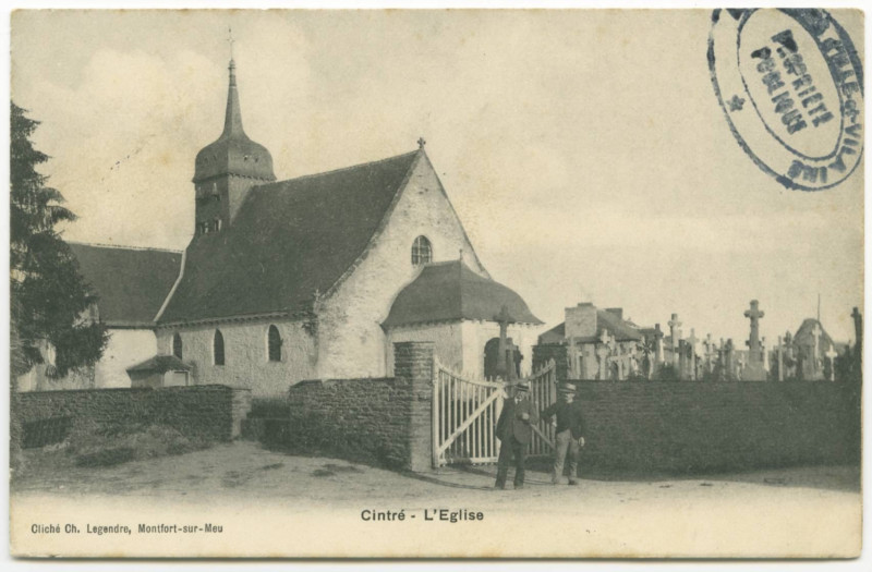 Carte postale ancienne Cintré - L'Eglise
