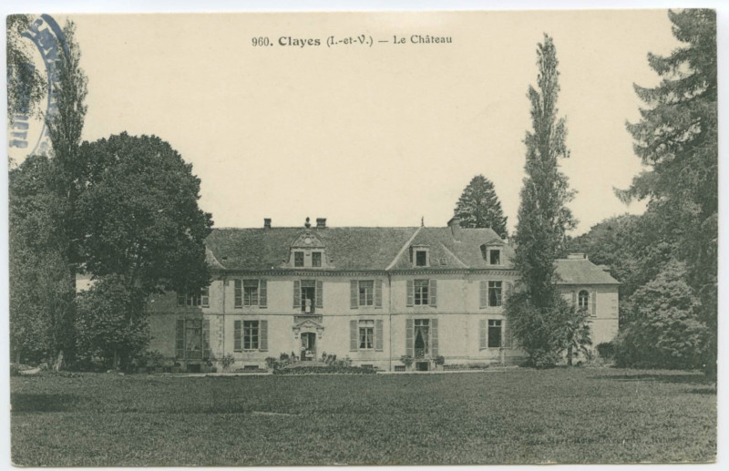 Carte postale ancienne 960. Clayes (I.-et-V.) _ Le Château.