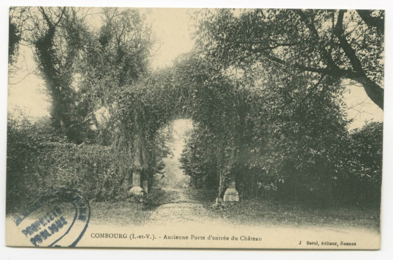 Carte postale ancienne Combourg (I.-et-V.). - Ancienne Porte d'entrée du Château.