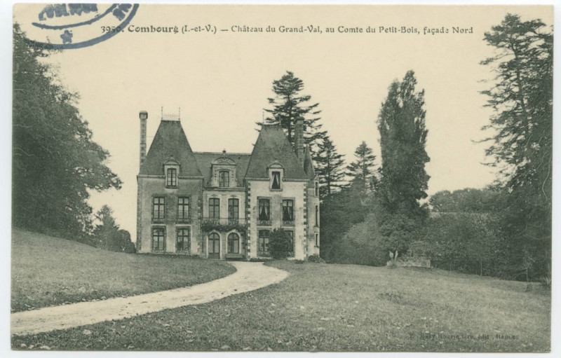 Carte postale ancienne 3950. Combourg (I.-et-V.) - Château du Grand-Val, au Comte du Petit-Bois, façade Nord.