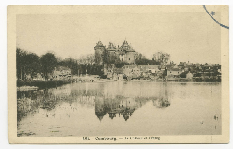 Carte postale ancienne 491. - Combourg. - Le Château et l'Etang.