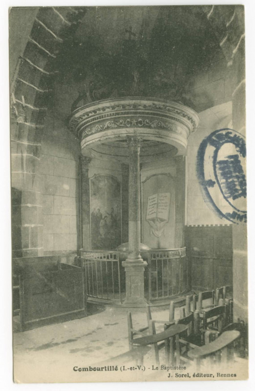 Carte postale ancienne Combourtillé (I.-et-V.) - Le Baptistère.