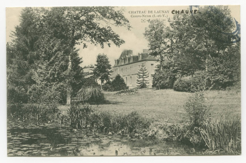 Carte postale ancienne Chateau De Launay - Corps-Nuds (I.-et-V.).