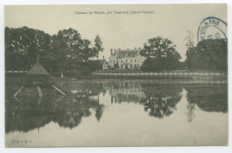 Carte postale ancienne Château du Plessix, par Tresboeuf (Ille-et-Vilaine).