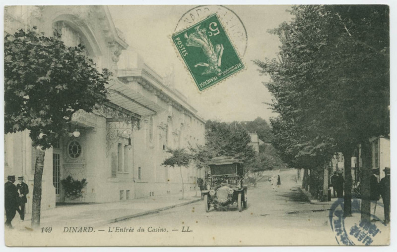 Carte postale ancienne 149 Dinard. _ L'Entrée du Casino. _ Ll.