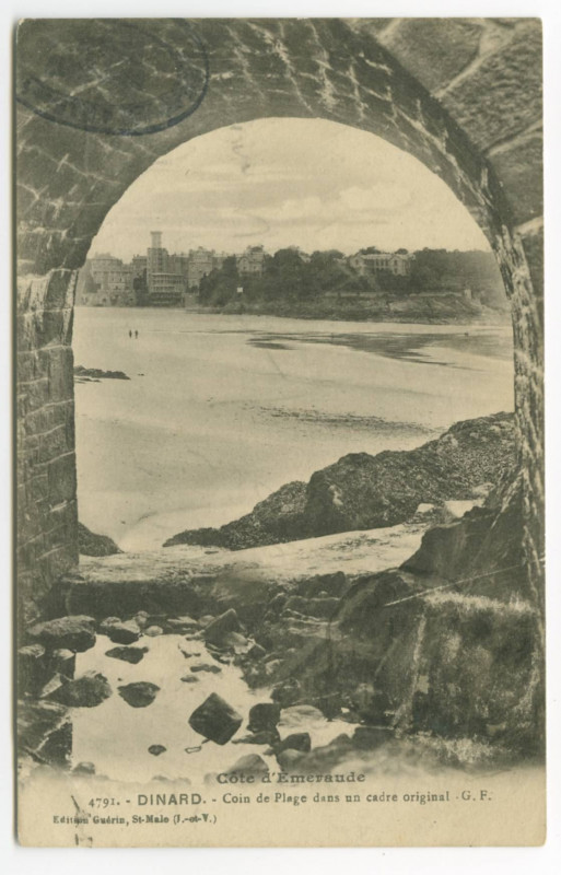 Carte postale ancienne 4791. - Dinard. - Coin de Plage dans un cadre original - G. F.