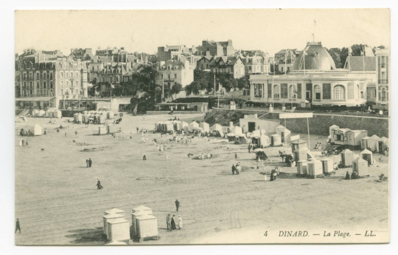 Carte postale ancienne 4 Dinard. _ La Plage. _ Ll.