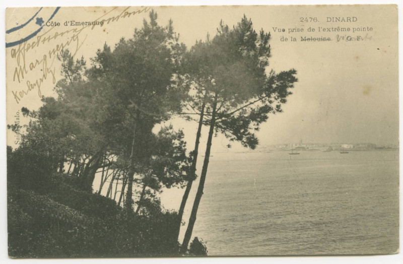 Carte postale ancienne 2476. Dinard - Vue prise de l'extrême pointe de la Malouine G. F.