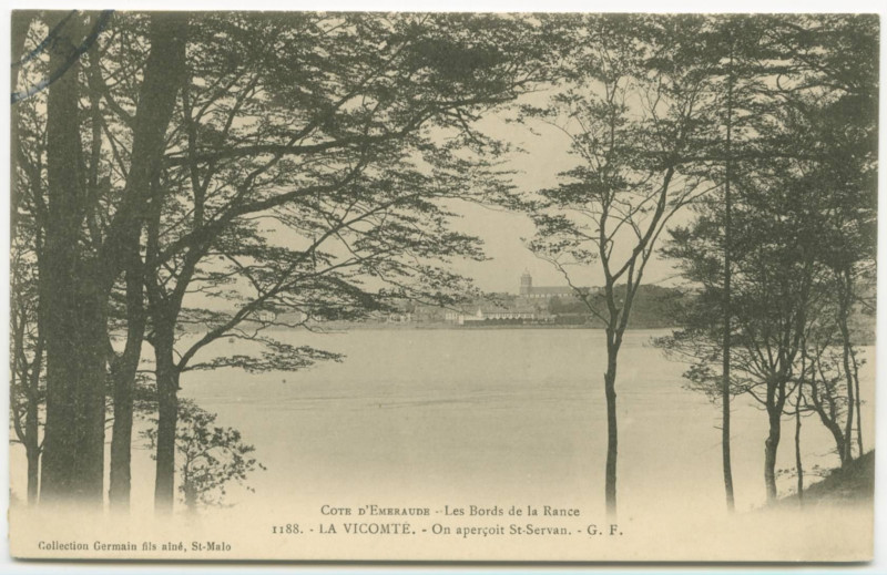 Carte postale ancienne 1188. - La Vicomte. - On aperçoit St-Servan. - G. F.