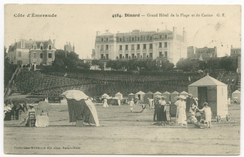 Carte postale ancienne 4584. Dinard _ Grand Hôtel de la Plage et du Casino G. F.