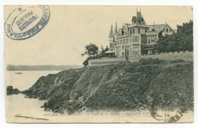 Carte postale ancienne 688 - Dinard - Villa de la Garde - La Garde cottage.