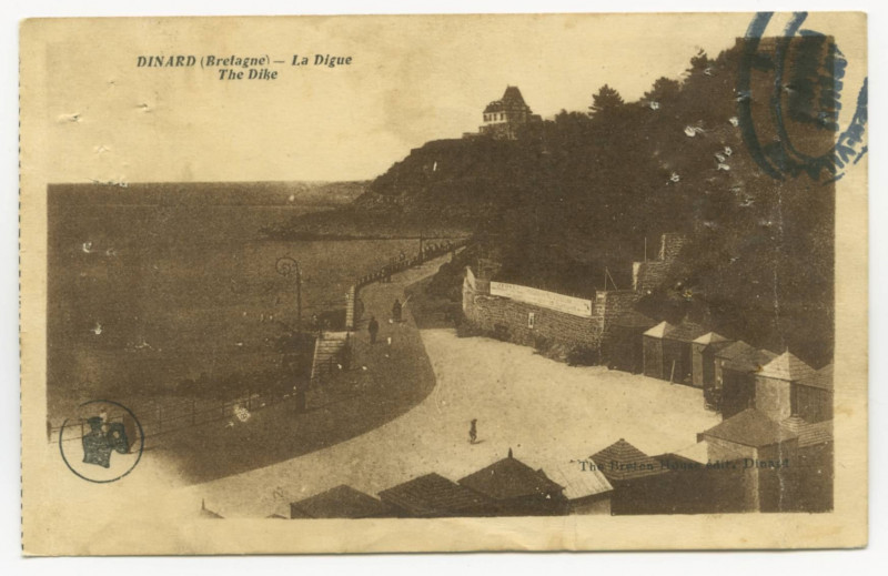 Carte postale ancienne Dinard (Bretagne) _ La Digue - The Dike.