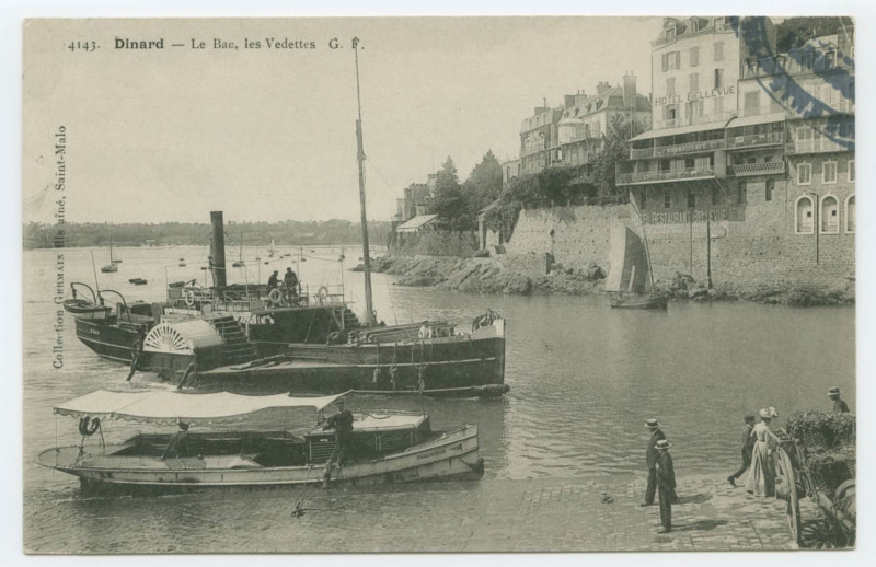 Carte postale ancienne 4143. Dinard - Le Bac, les Vedettes G. F.