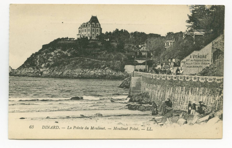 Carte postale ancienne 63 Dinard. - La Pointe du Moulinet. - Moulinet Point. - Ll.
