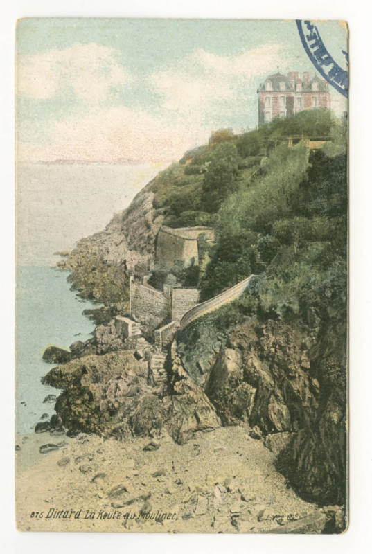 Carte postale ancienne 875 Dinard. La Route du Moulinet.