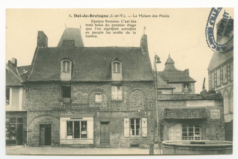 Carte postale ancienne 8 bis - Dol-de-Bretagne (Ille-et-Vilaine) La Cathédrale vue de la Rue Ceinte à Dol-de-Bretagne