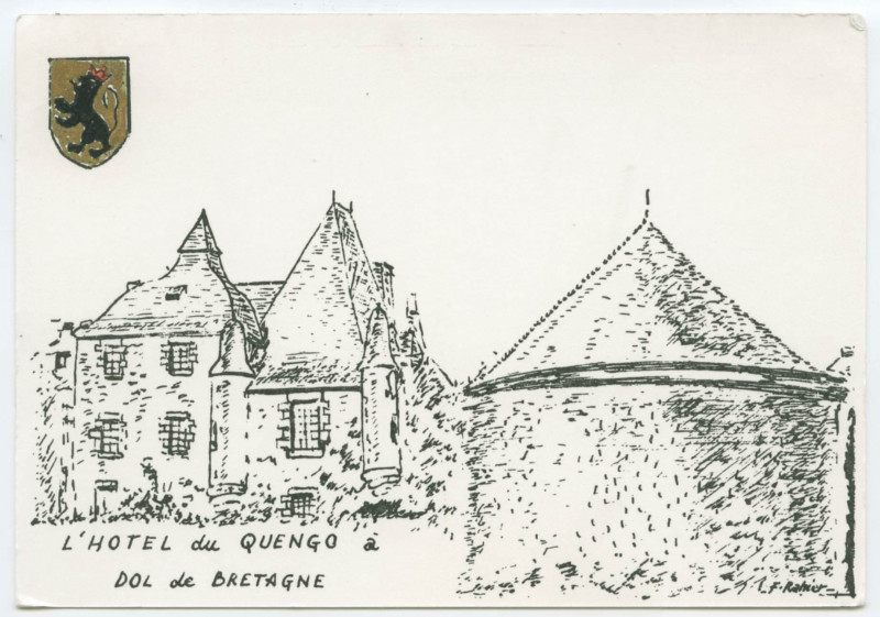 Carte postale ancienne L'Hotel du Quengo à Dol de Bretagne.