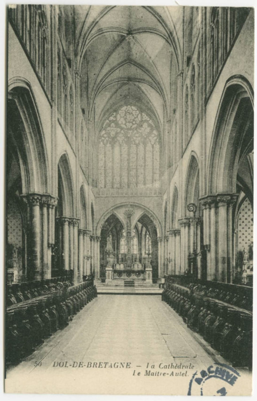 Carte postale ancienne 50 Dol-De-Bretagne - La Cathédrale, le Maître-Autel.