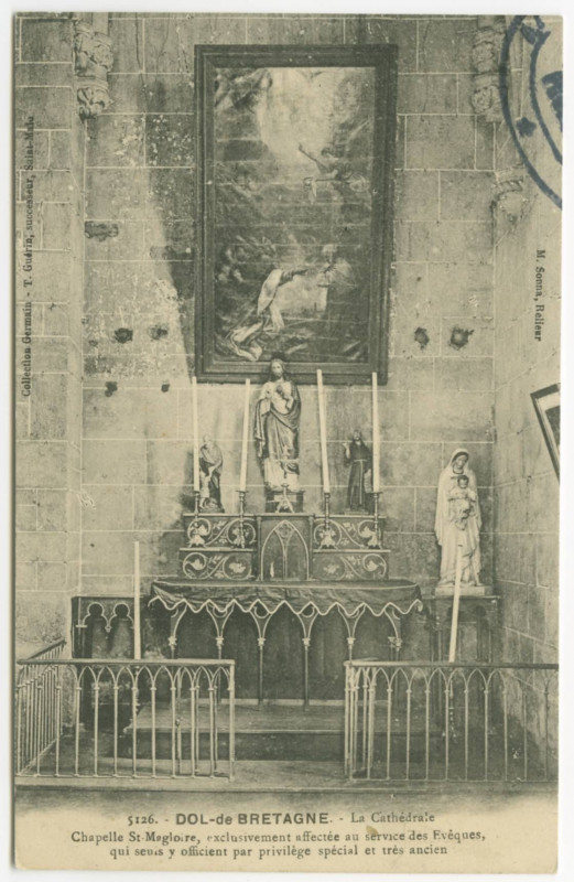 Carte postale ancienne 5126.- Dol-de-Bretagne.- La Cathédrale. Chapelle St-Magloire, exclusivement affectée au service des Evêques, qui seuls y officiaient par privilège
