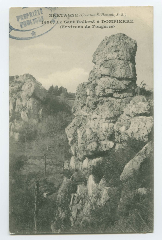Carte postale ancienne 1490 - Le Saut Rolland à Dompierre. (Environs de Fougères).