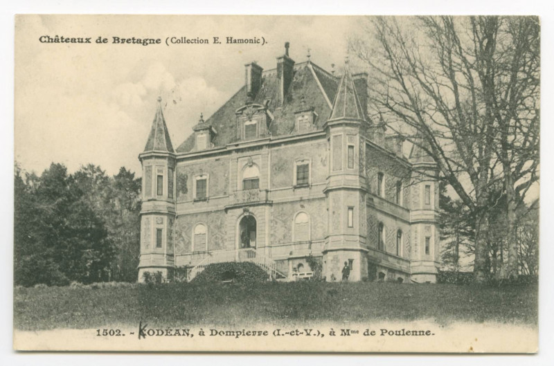 Carte postale ancienne 1502. - KODEAN, à Dompierre (I.-et-V.), à Mme de Poulenne.