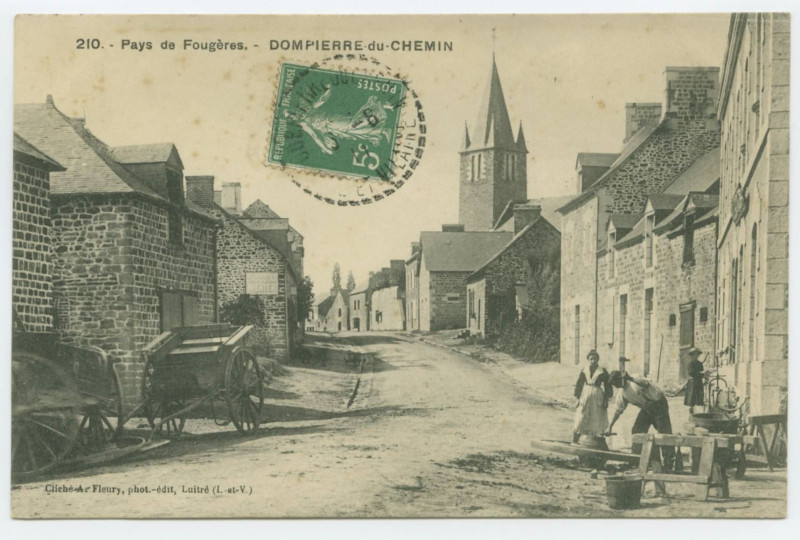 Carte postale ancienne 210. - Pays de Fougères. - Dompierre-du-Chemin.