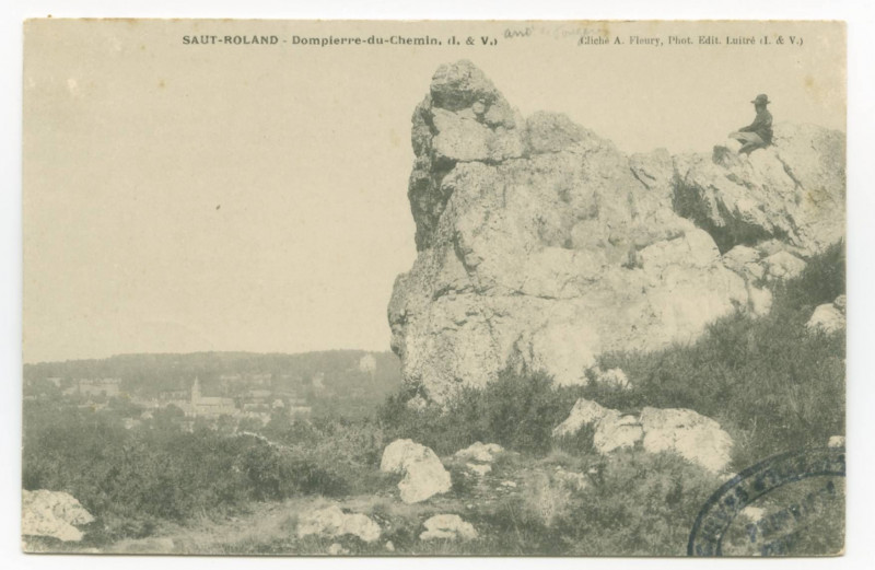 Carte postale ancienne Saut-Roland - Dompierre-du-Chemin. (I.-et-V.).