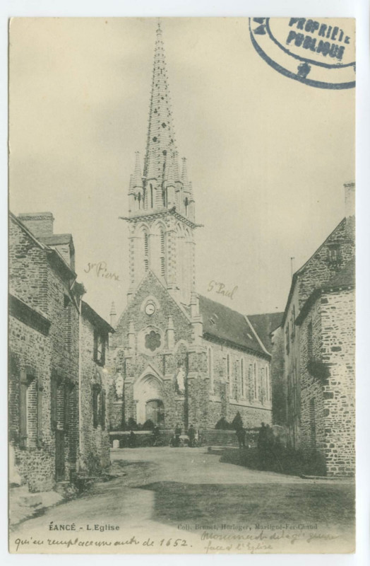 Carte postale ancienne Eance - L'Eglise.