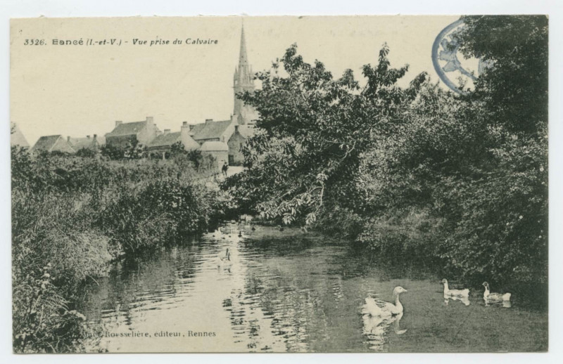 Carte postale ancienne 3326. Eancé (I.-et-V.) - Vue prise du Calvaire.