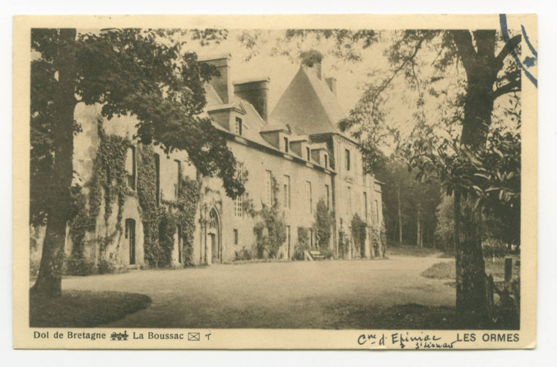 Carte postale ancienne Dol de Bretagne, La Boussac : Les Ormes.