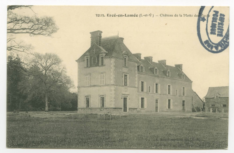 Carte postale ancienne 3223. Ercé-en-Lamée (I.-et-V.) - Château de la Motte desVaulx.