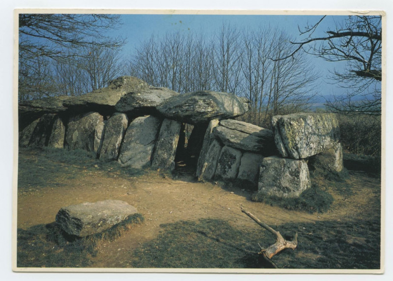 Carte postale ancienne La Roche aux Fées-Dolmen à Essé.