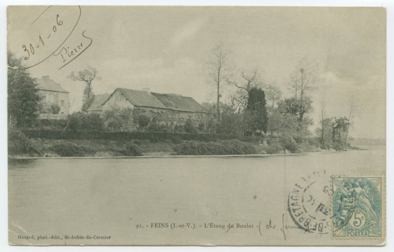 Carte postale ancienne Photo de classe de l'Ecole primaire de Feins en 1932.