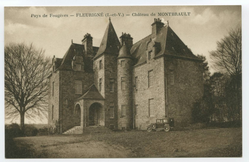 Carte postale ancienne Pays de Fougères - Fleurigne (I.-et-V.) - Château de Montbrault.