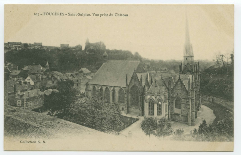 Carte postale ancienne 105 - Fougeres - Saint-Sulpice. Vue prise du Château.