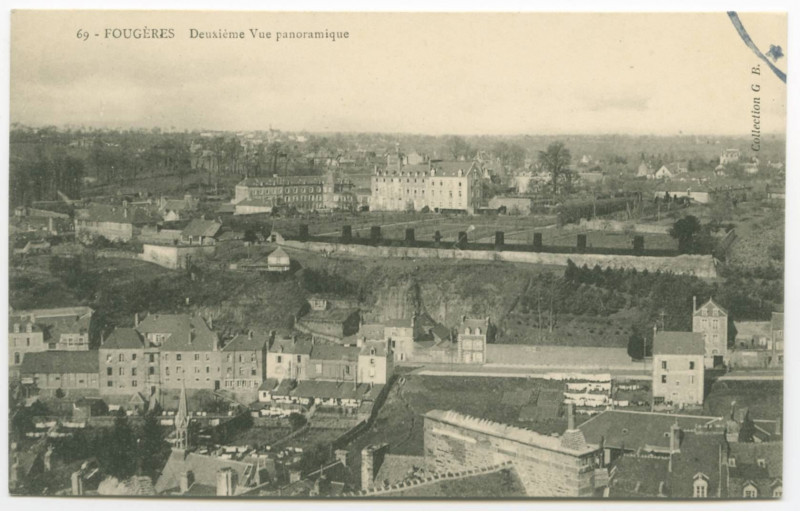 Carte postale ancienne 69 - Fougeres Deuxième Vue panoramique.