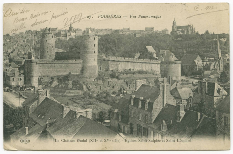 Carte postale ancienne 27. Fougeres _ Vue Panoramique.
