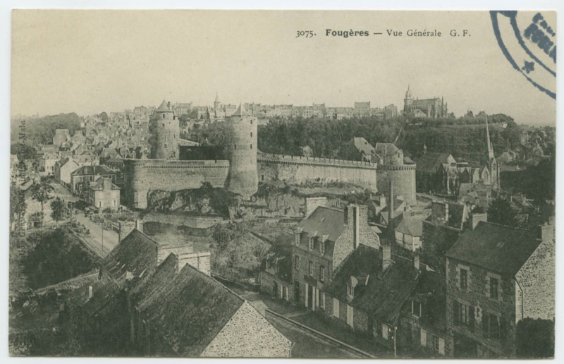 Carte postale ancienne 3075. Fougères _ Vue Generale. G. F.